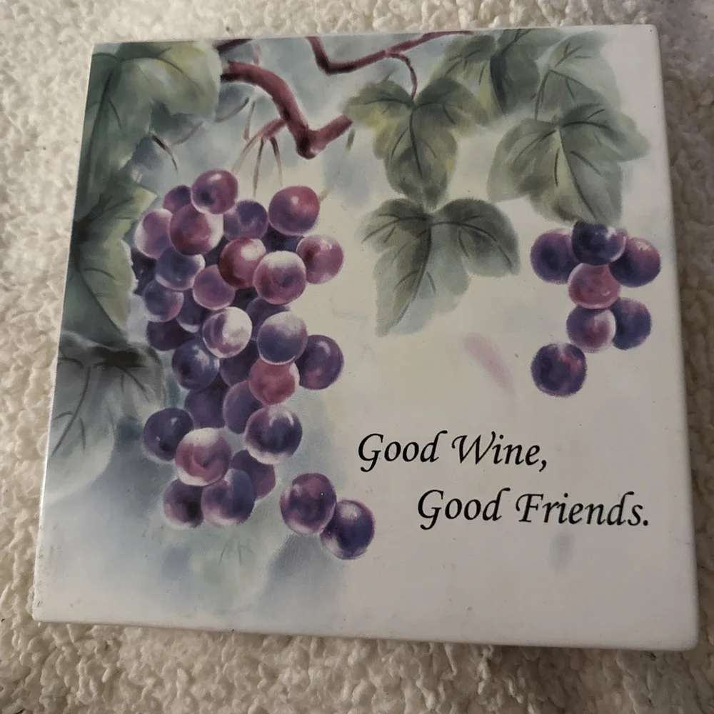 Ceramic Decorative Tile, Grapes